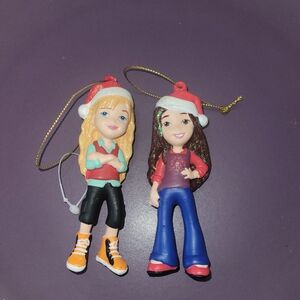 Vintage ICarley and Sam Puckett Sparkley 4'" Ornaments.